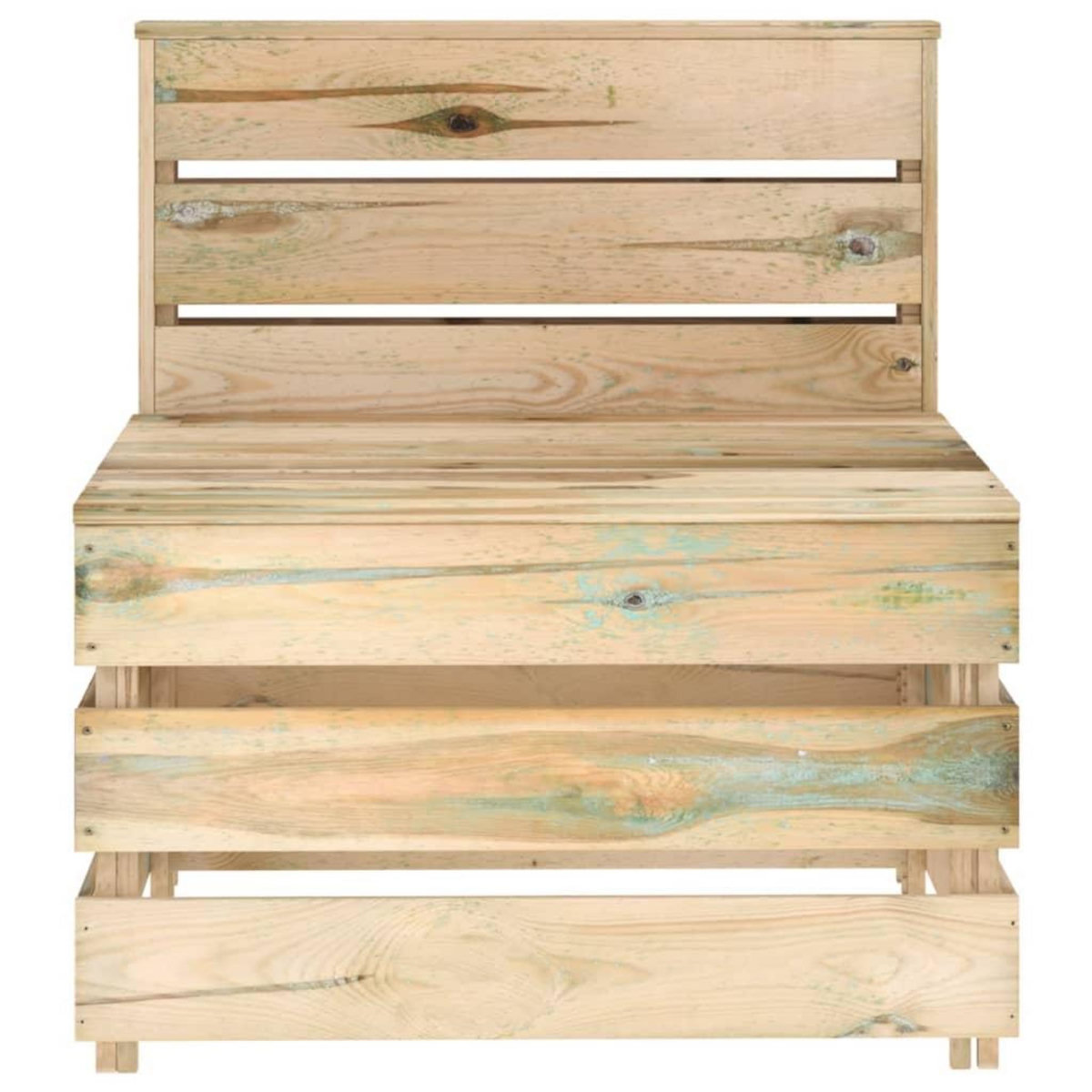VIDAXL Canape palette de milieu de jardin bois de pin impregne