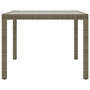 Voir la diapositive 4 : VIDAXL Table de jardin Gris 190x90x75 cm Verre trempe/resine tressee
