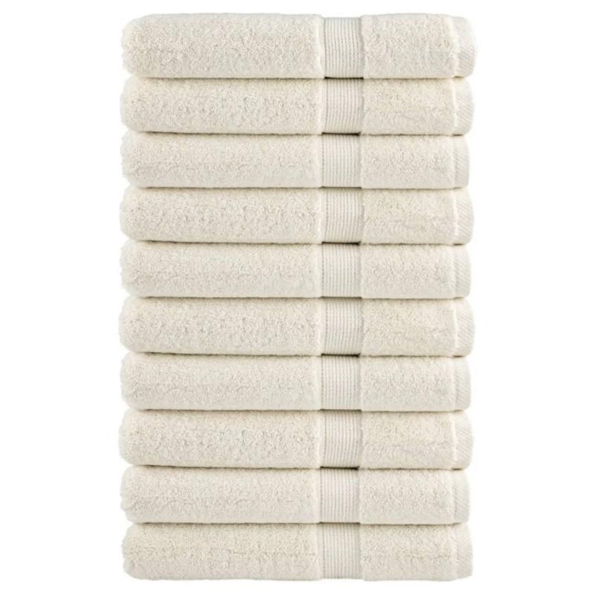 VIDAXL Serviettes de qualité supérieure SOLUND 10 pcs crème 600 g m²