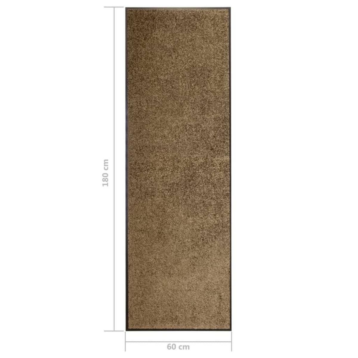 VIDAXL Paillasson lavable Marron 60x180 cm