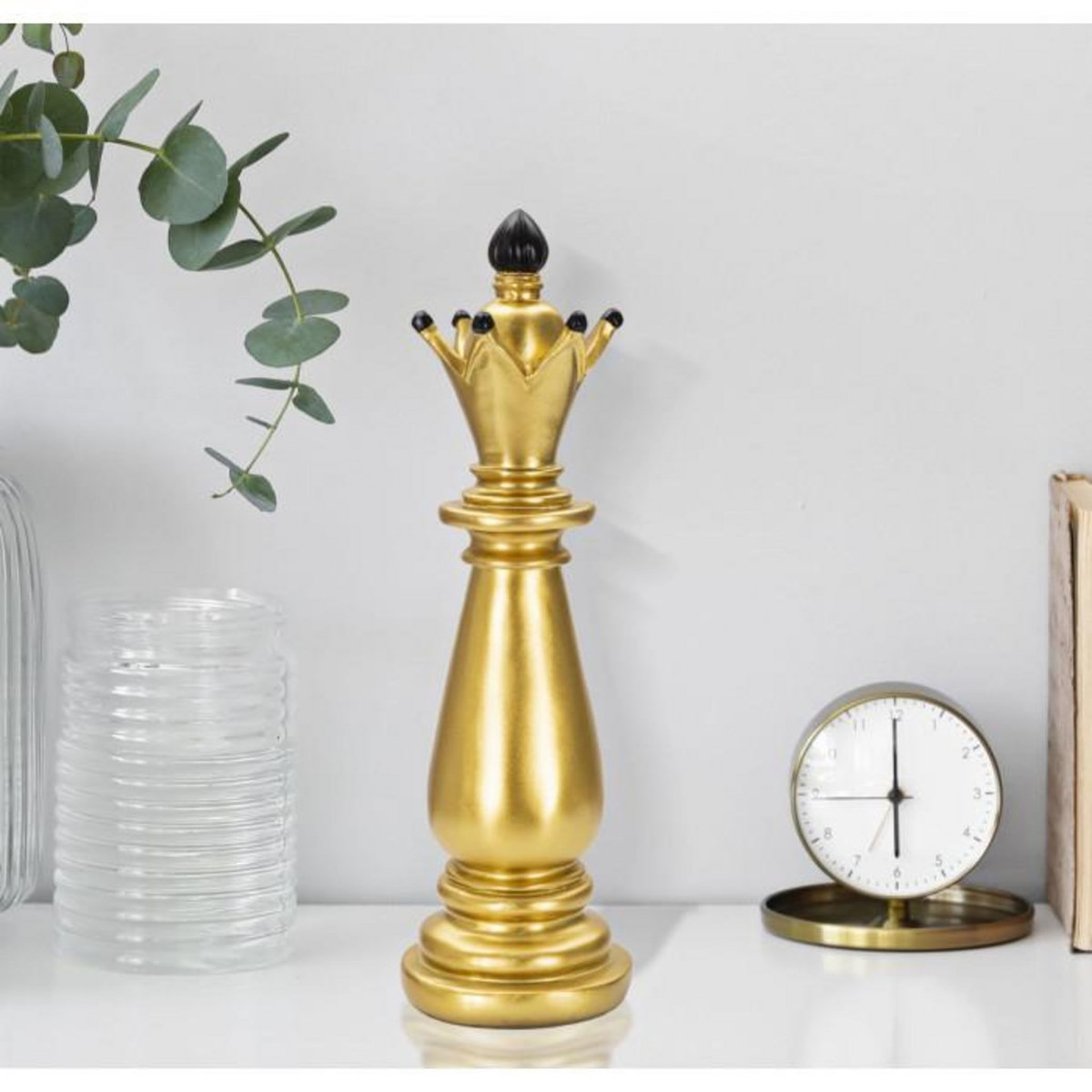 Paris Prix Pièce d'Échec Déco en Résine  Fou  38cm Or