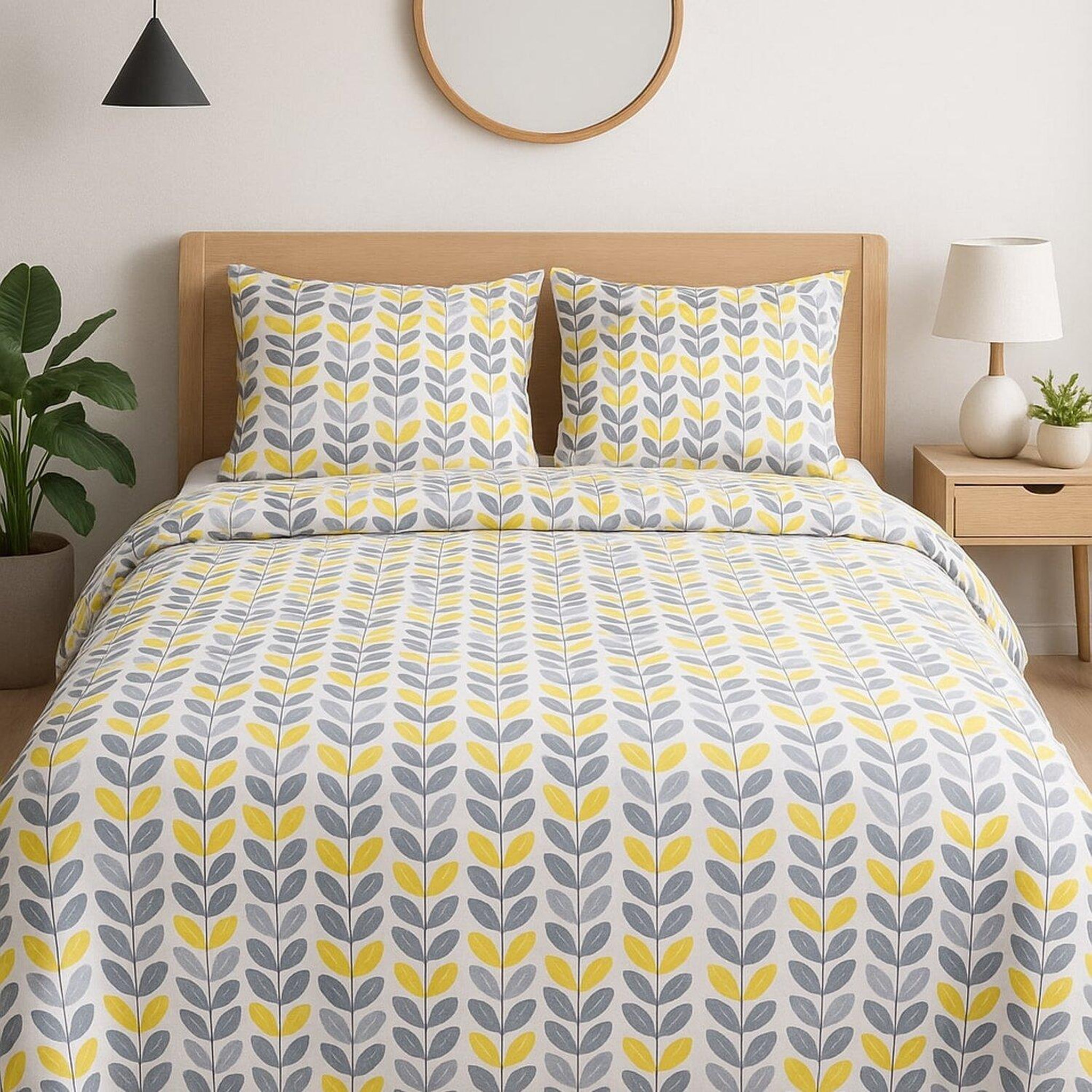 Home collection Parure housse de couette 3pcs 240x220cm 100%coton 57fils cabane