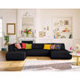 Voir la diapositive 1 : LISA DESIGN Onyx - canapé panoramique d'angle gauche - 7 places - en tissu mailles 3d