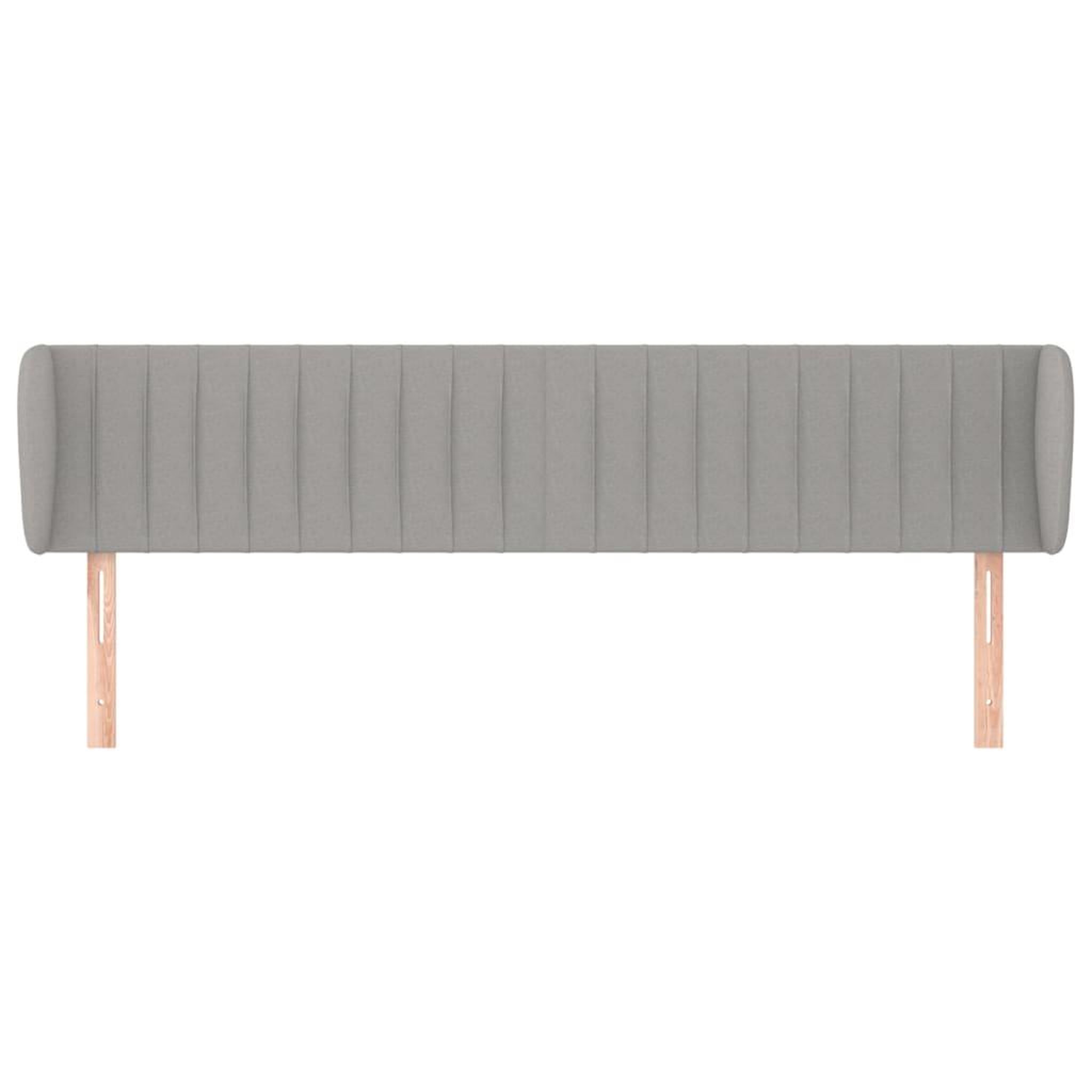 Voir la diapositive 3 : VIDAXL Tete de lit avec oreilles Gris clair 203x23x78/88 cm Tissu