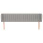 Voir la diapositive 3 : VIDAXL Tete de lit avec oreilles Gris clair 203x23x78/88 cm Tissu