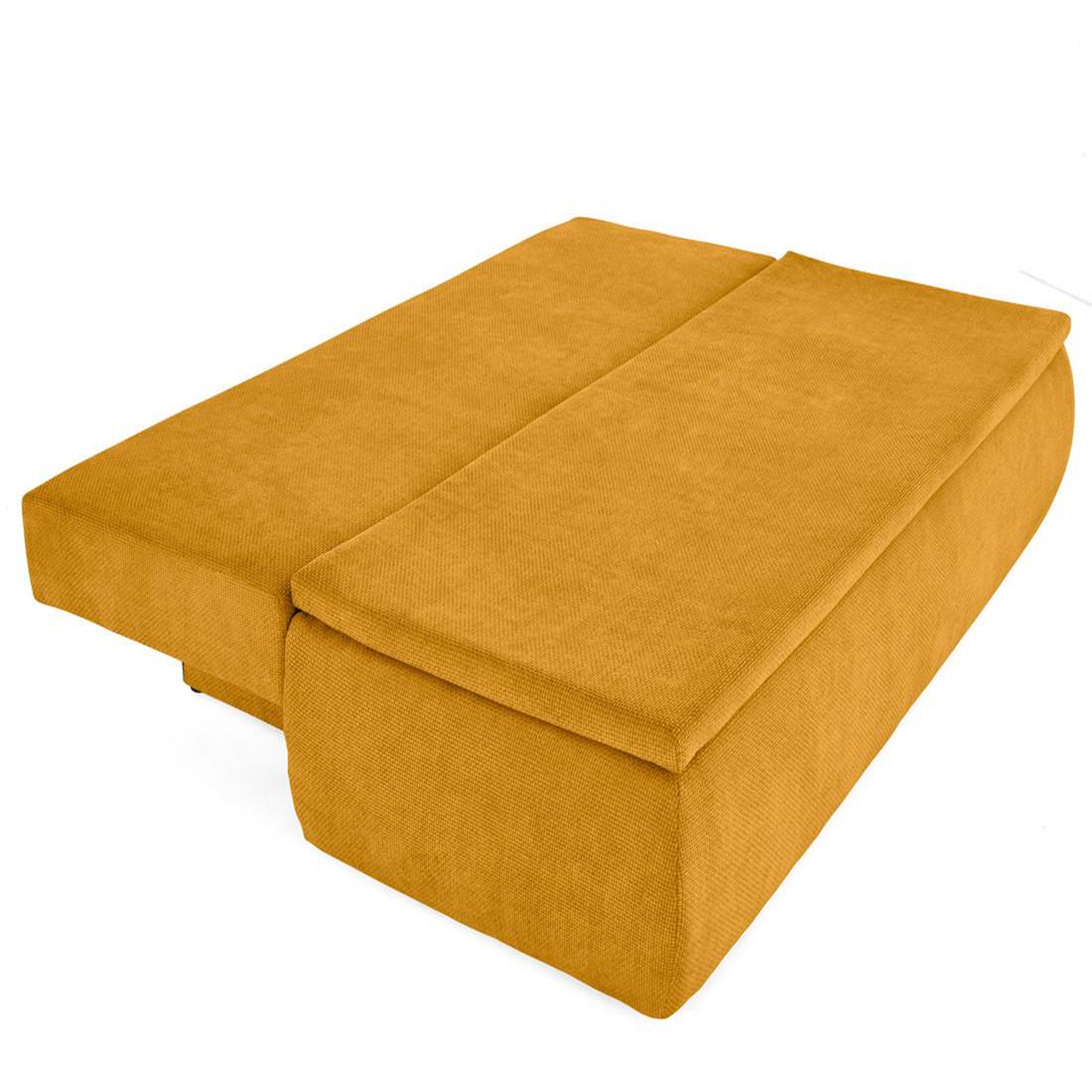 Voir la diapositive 2 : BEST MOBILIER Kurt - canapé 3 places convertible avec coffre en velours texturé