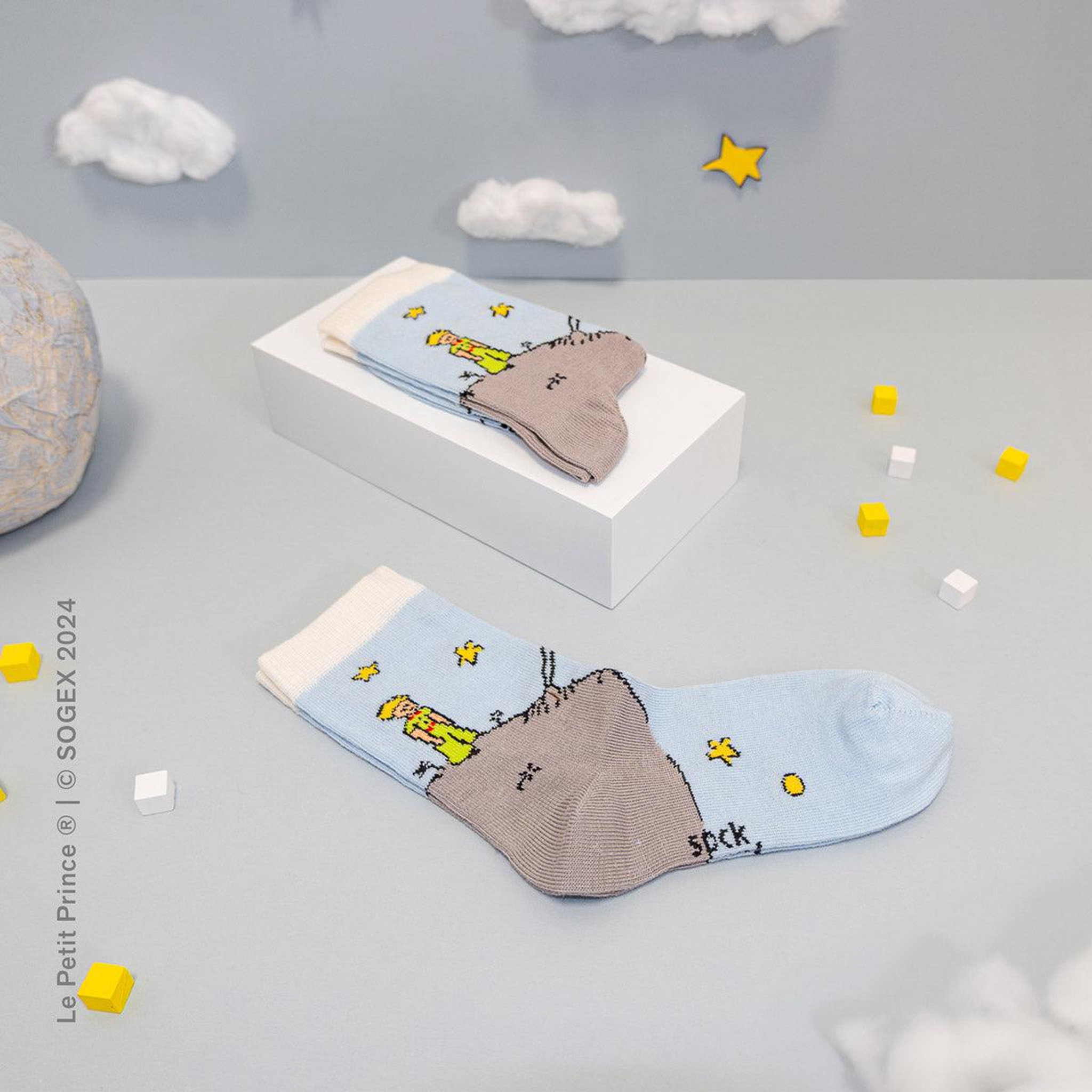 Voir la diapositive 5 : SOCK AFFAIRS Chaussettes enfants astéroïde b-612, le petit prince