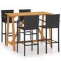 Voir la diapositive 2 : VIDAXL Ensemble de bar de jardin 5 pcs Noir