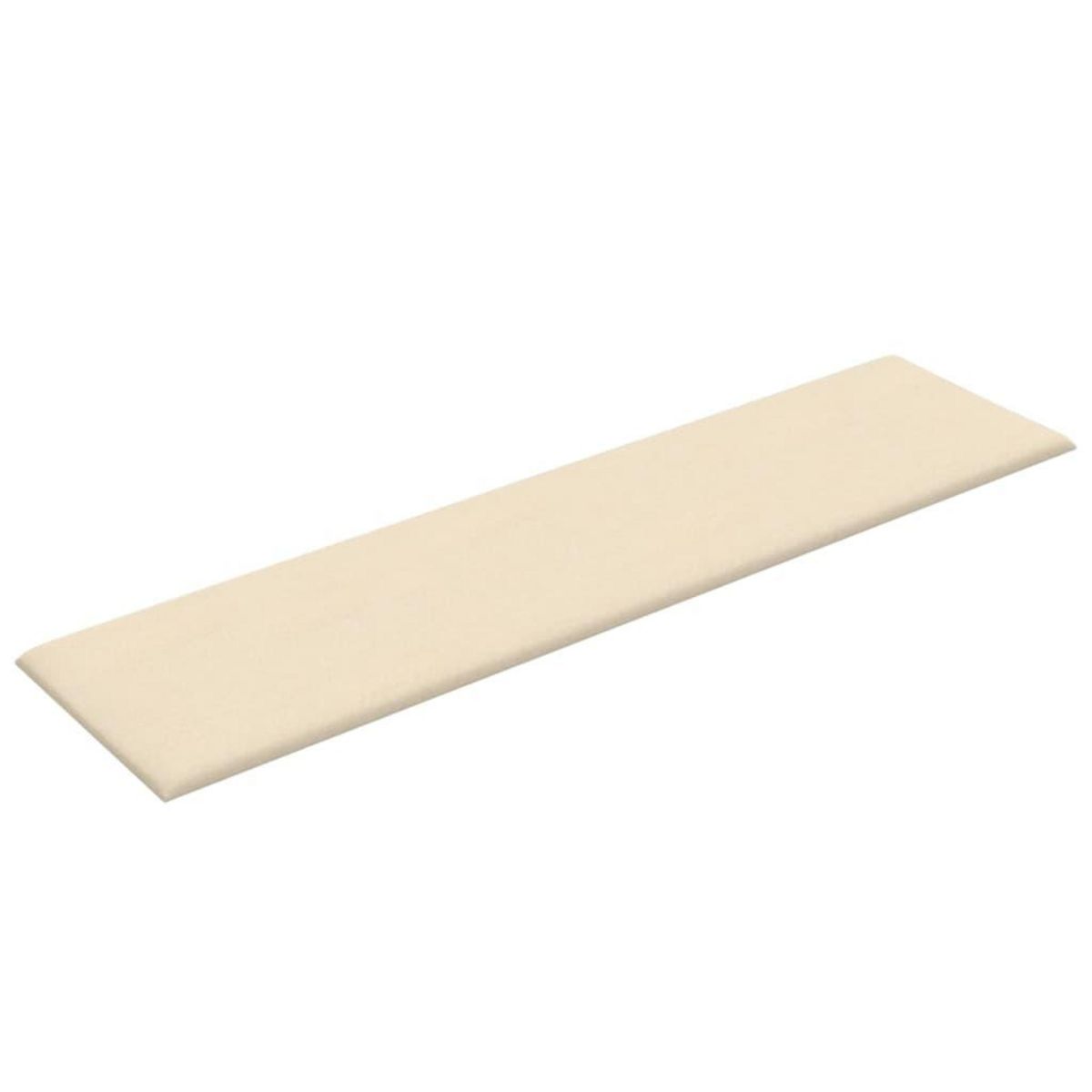VIDAXL Panneaux muraux 12 pcs Creme 60x15 cm Tissu 1,08 m²