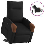 VIDAXL Fauteuil inclinable electrique noir tissu