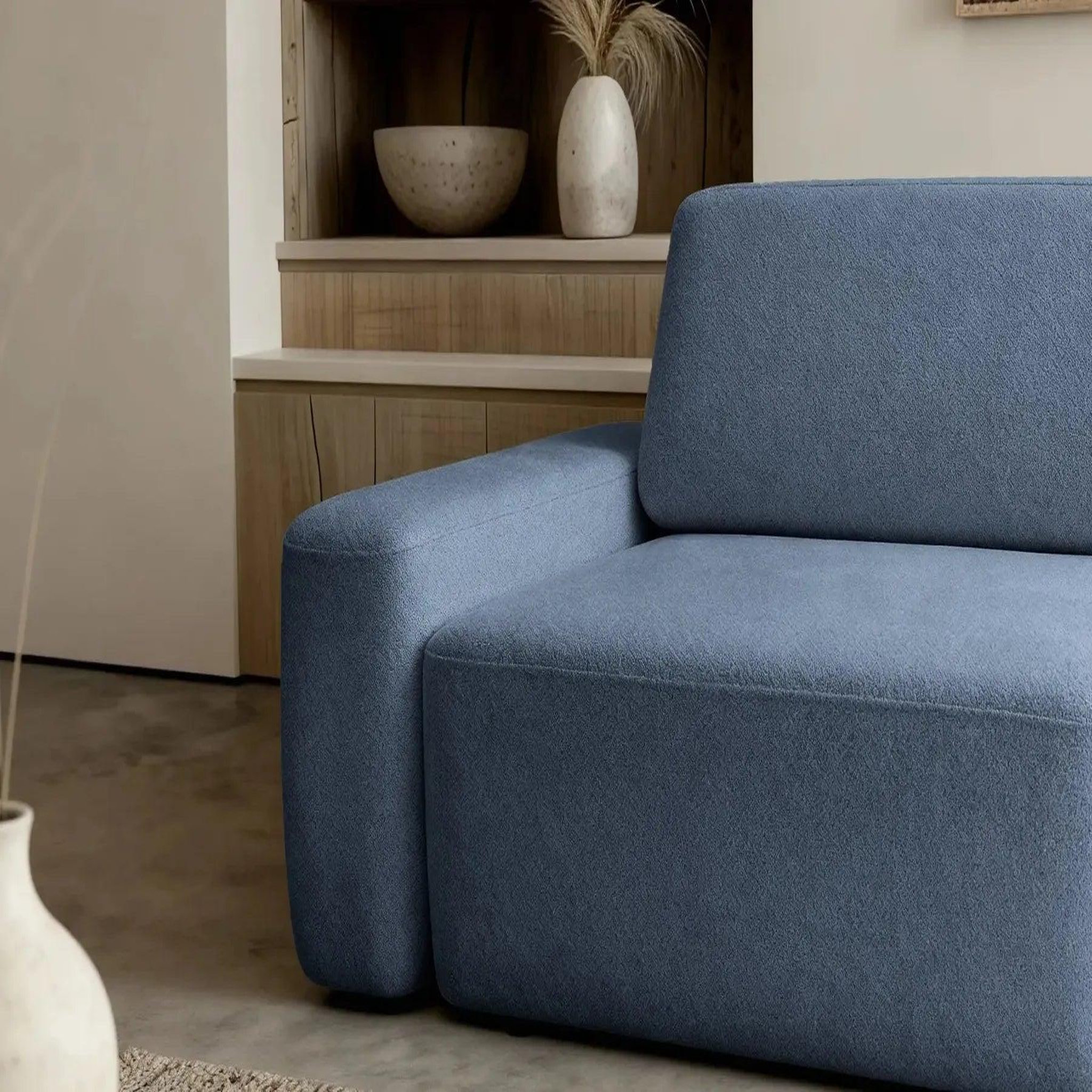 Voir la diapositive 4 : CASANOVA PARIS Ivy - canapé droit convertible coffre tissu chiné