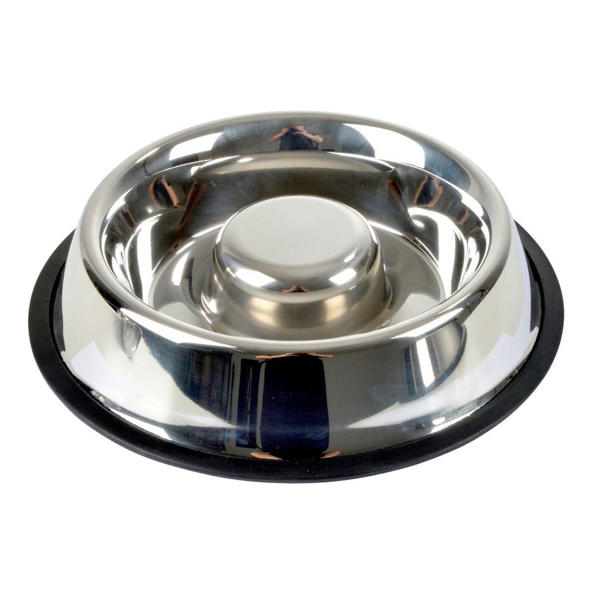 LOVE STORY Gamelle anti-glouton chien & chat  inox  25cm argent