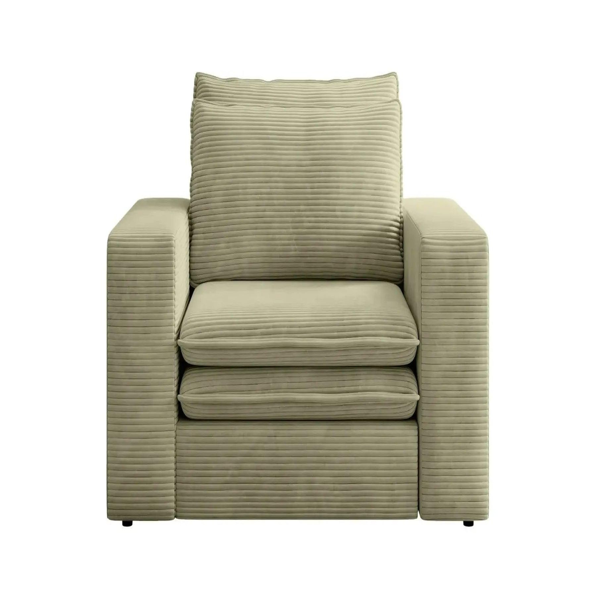Voir la diapositive 1 : CASANOVA PARIS Oscar - fauteuil en velours côtelé