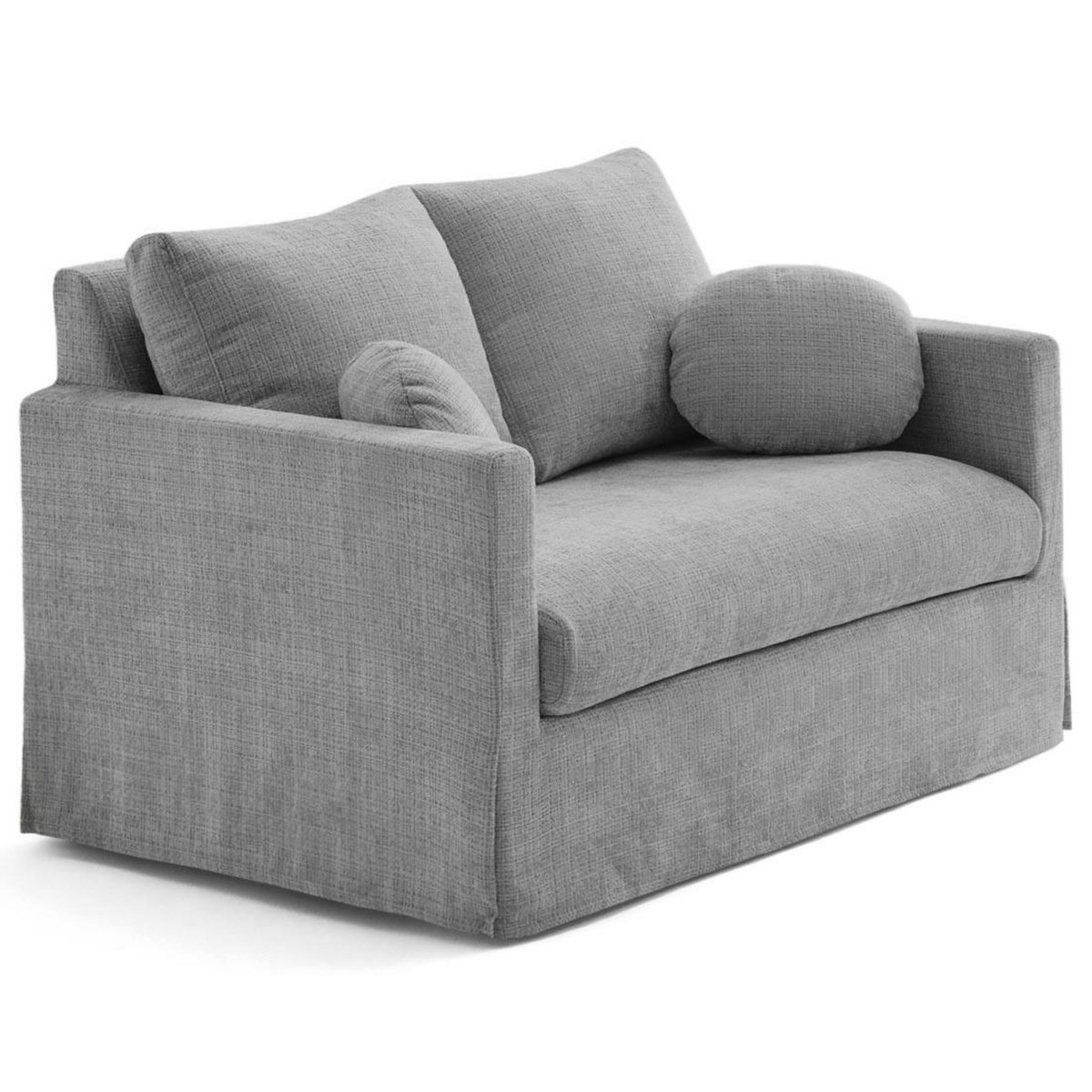 LISA DESIGN Serena - canapé droit déhoussable 2 places en velours texturé