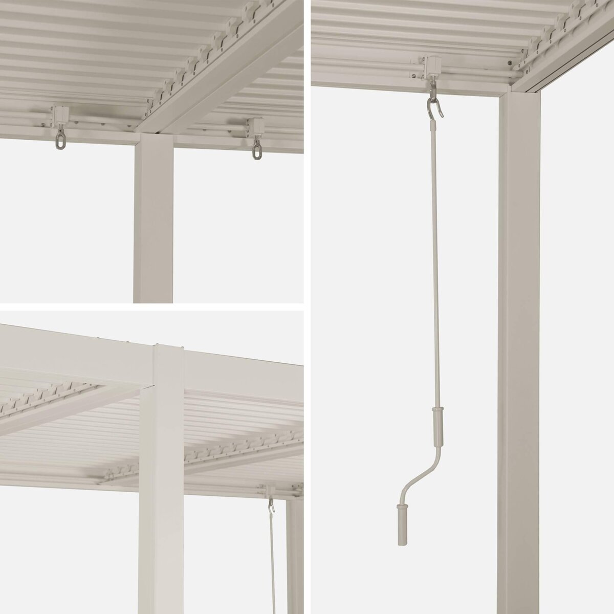 SWEEEK Pergola bioclimatique aluminium et acier lames orientables 6x3m Palace