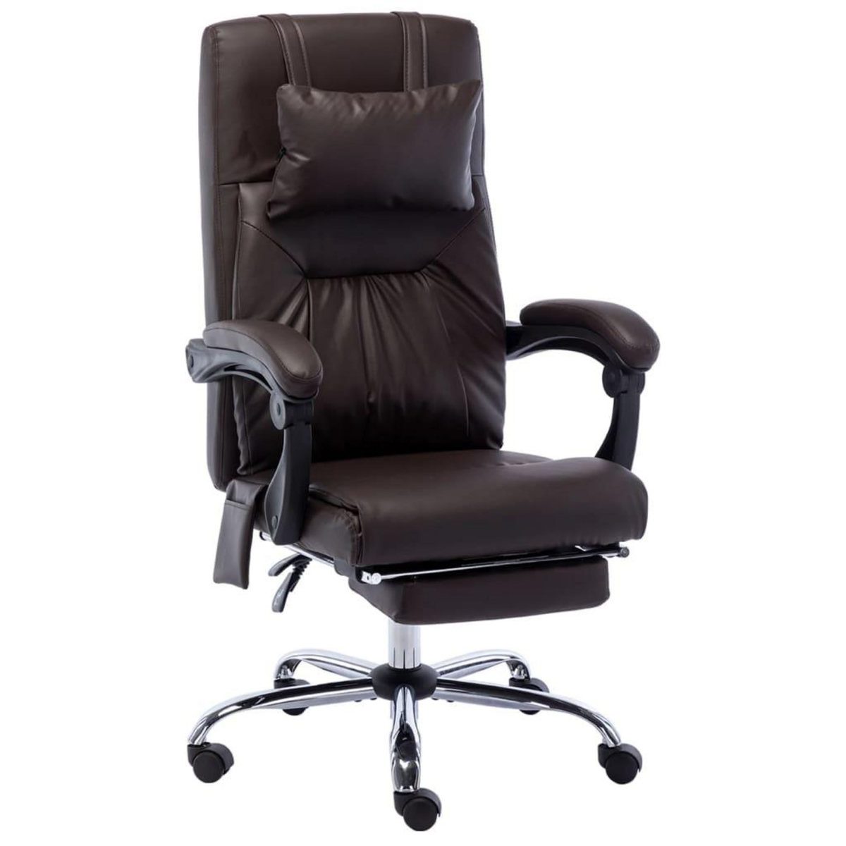 VIDAXL Chaise de bureau de massage Marron Similicuir