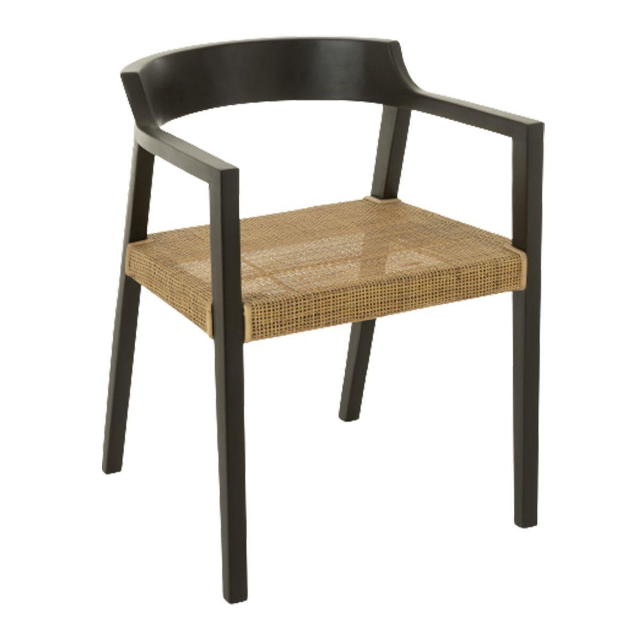 J-LINE Chaise design  sungkai  71cm noir