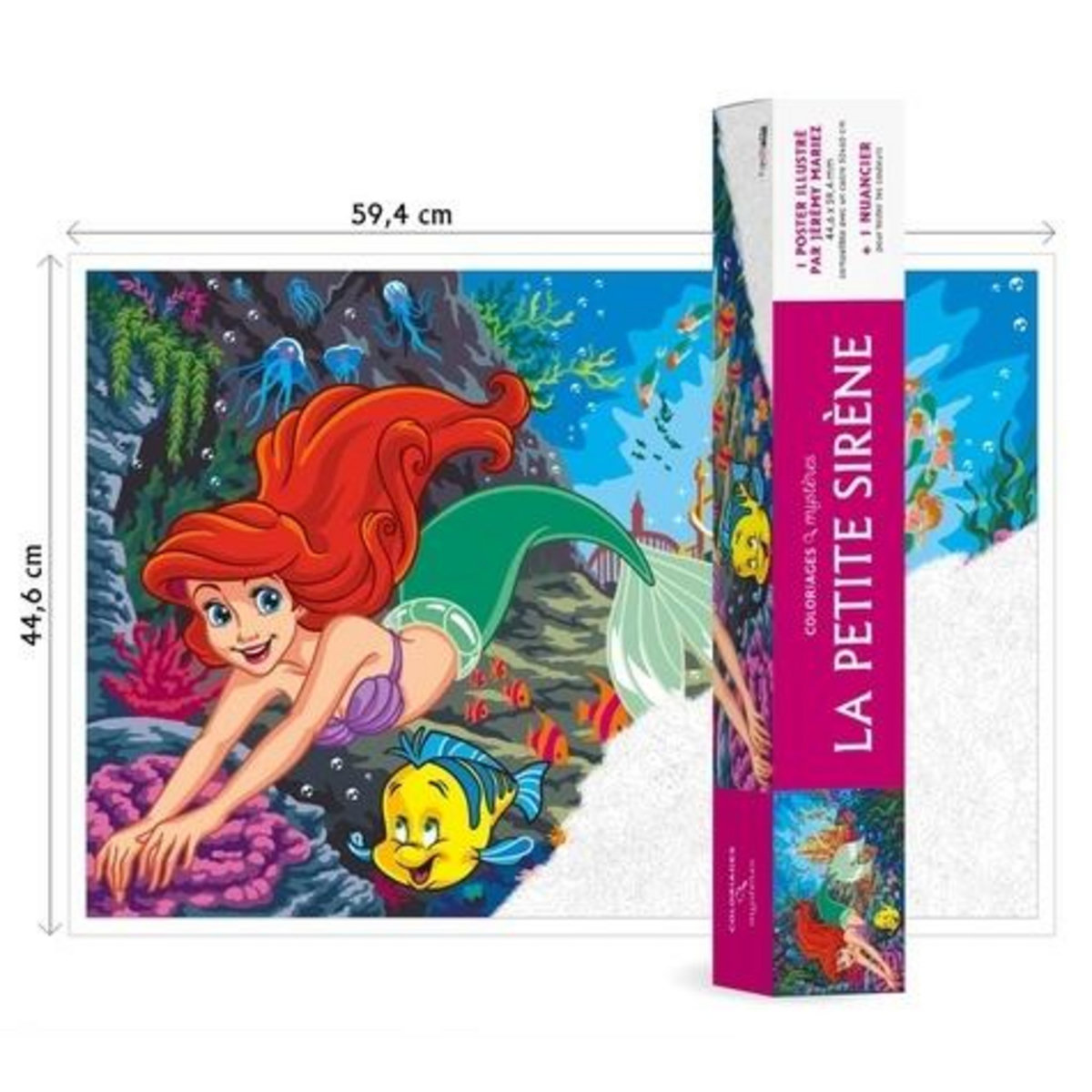 LA PETITE SIRENE. 1 POSTER ILLUSTRE 44,6 X 59,4CM ET 1 NUANCIER, Disney