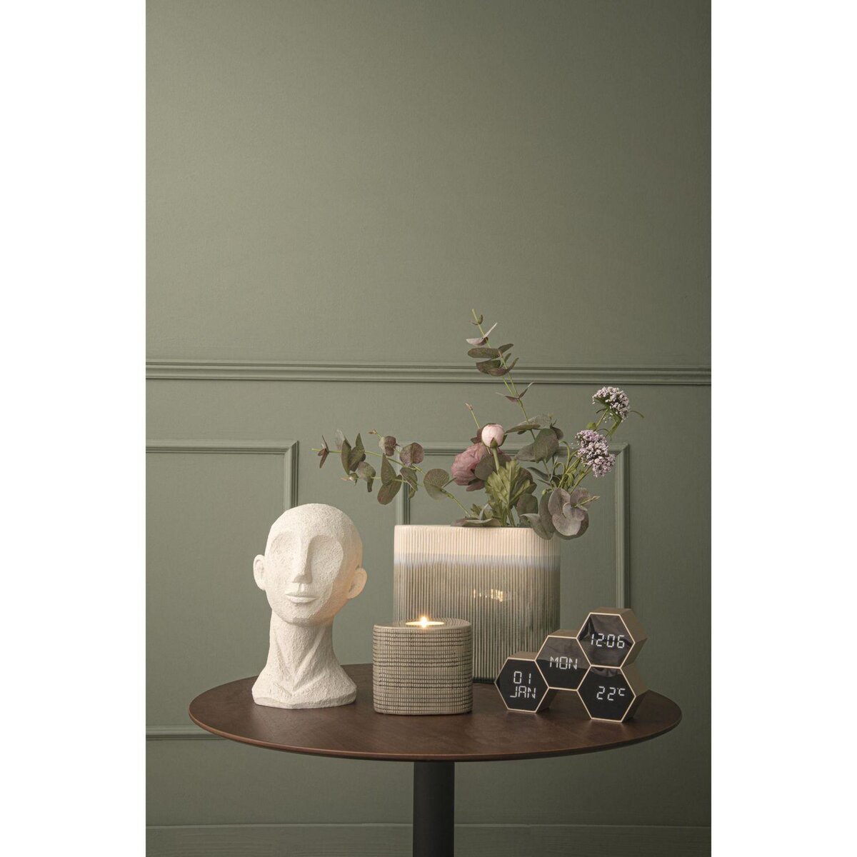 Karlsson Réveil Six 4 facettes hexagonale