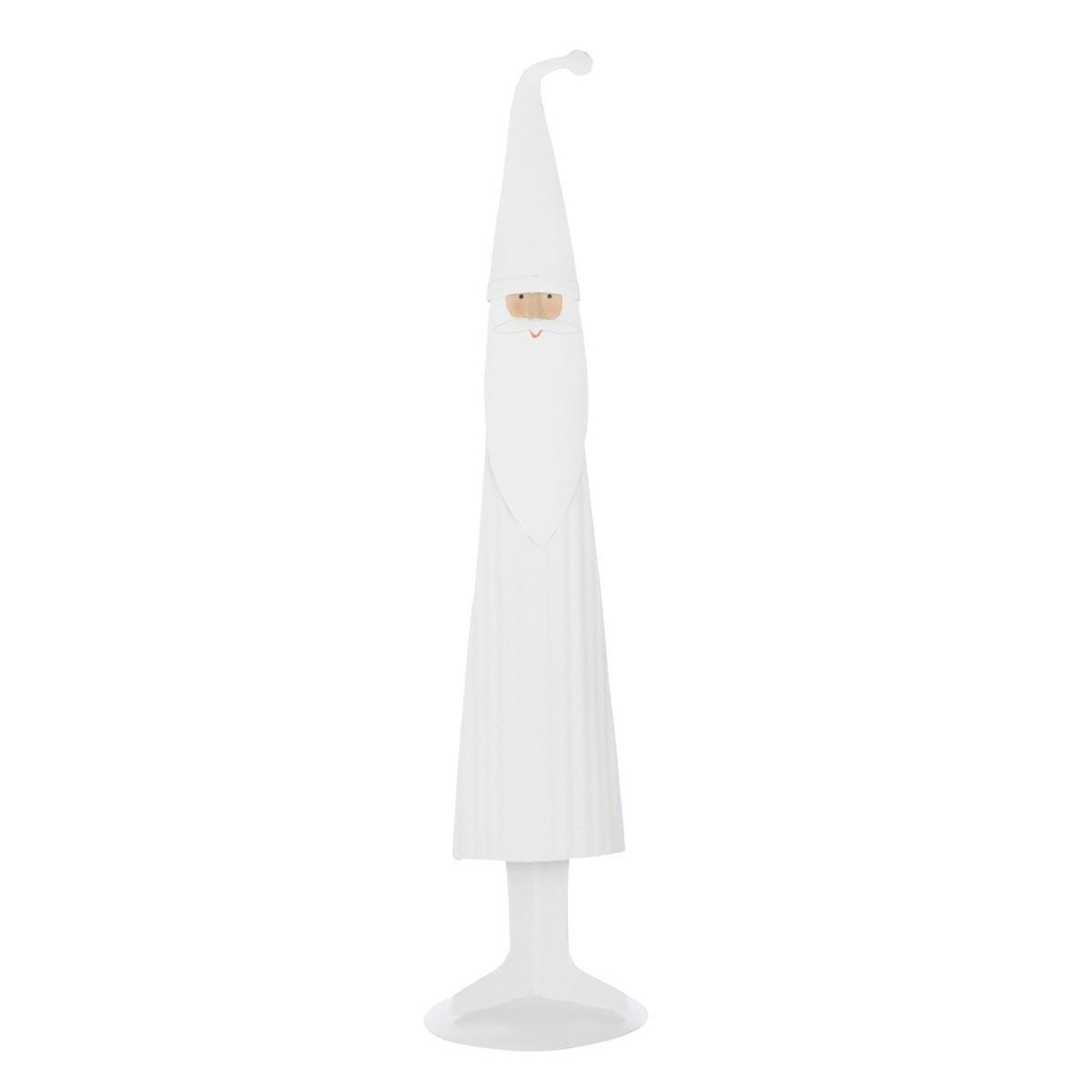 J-LINE Père-noël en métal  moderne  45cm blanc