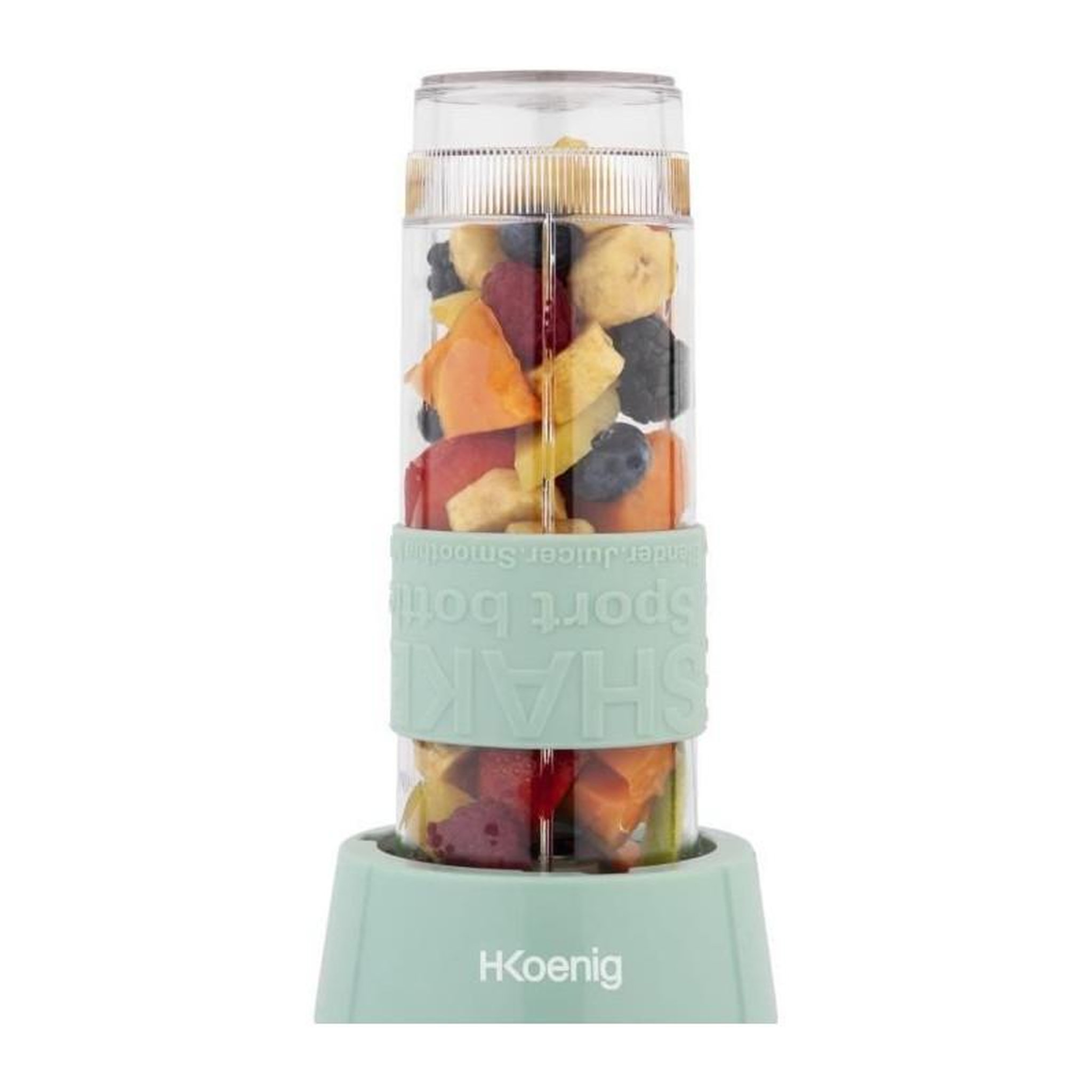 Voir la diapositive 6 : HKOENIG Mini blender - SMOO18 - 300 W - 570 mL - Vert pastel - 2 gourdes incluses