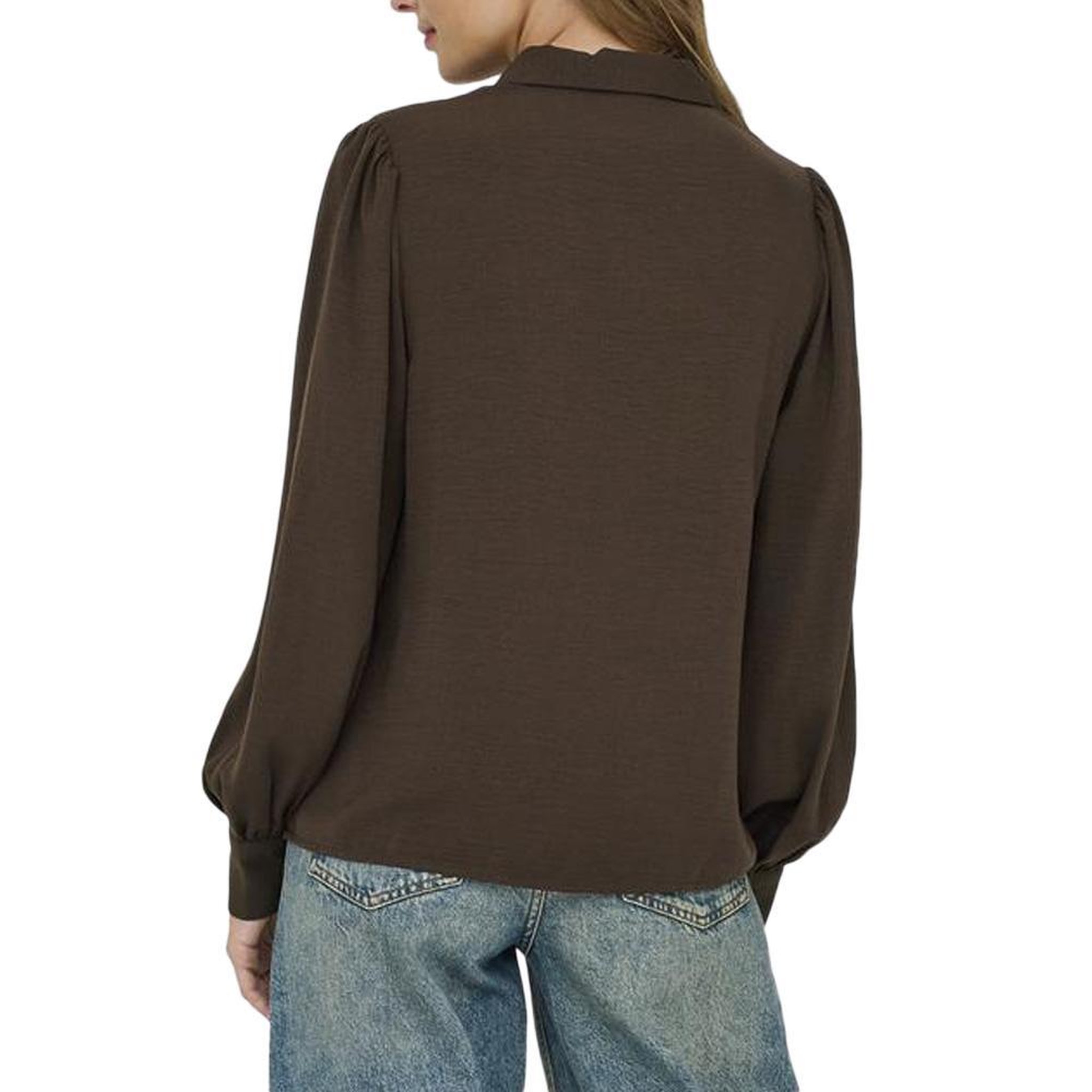 Voir la diapositive 2 : JACQUELINE DE YONG Blouse Marron Femme JDY Diego