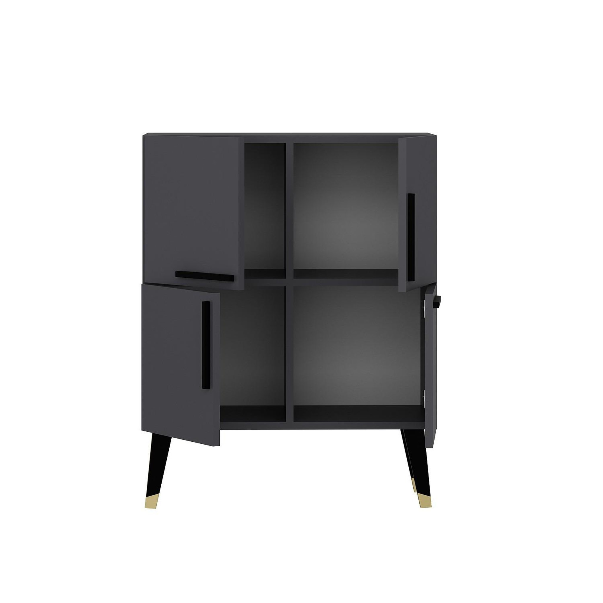 Voir la diapositive 4 : Habitat et Jardin Buffet en bois  makro  - 70 x 35 x 90 cm - gris anthracite
