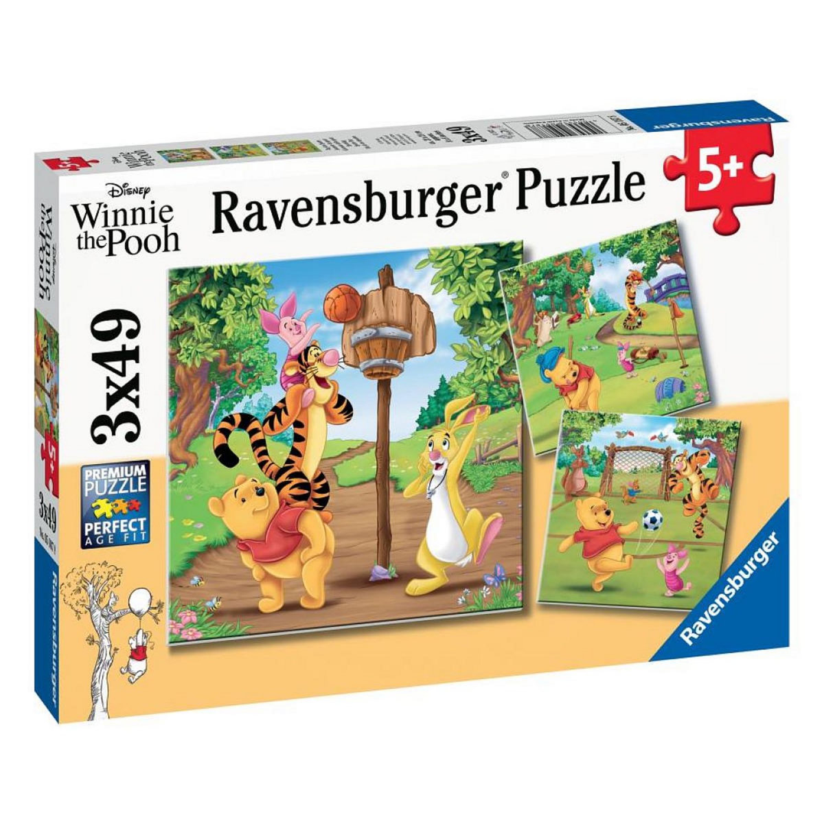 RAVENSBURGER Puzzles 3x49 p - journee sportive  disney winnie l ourson