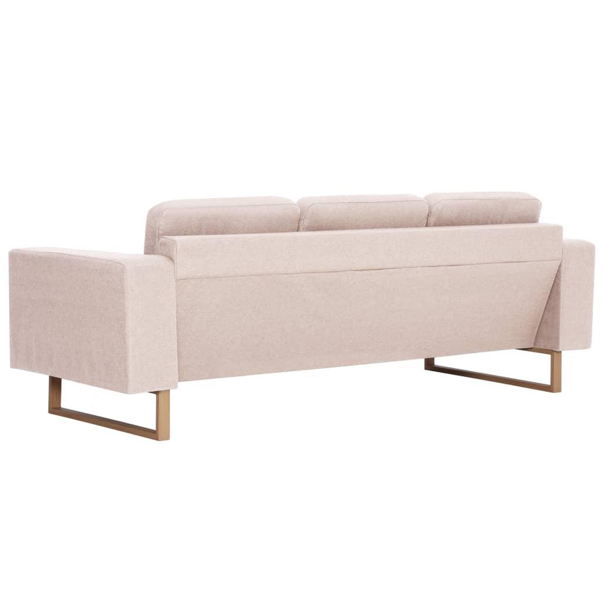 Voir la diapositive 4 : VIDAXL Canape a 3 places Tissu Creme