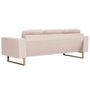 Voir la diapositive 4 : VIDAXL Canape a 3 places Tissu Creme