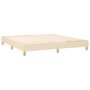 Voir la diapositive 5 : VIDAXL Sommier a lattes de lit avec matelas LED Creme 180x200 cm Tissu