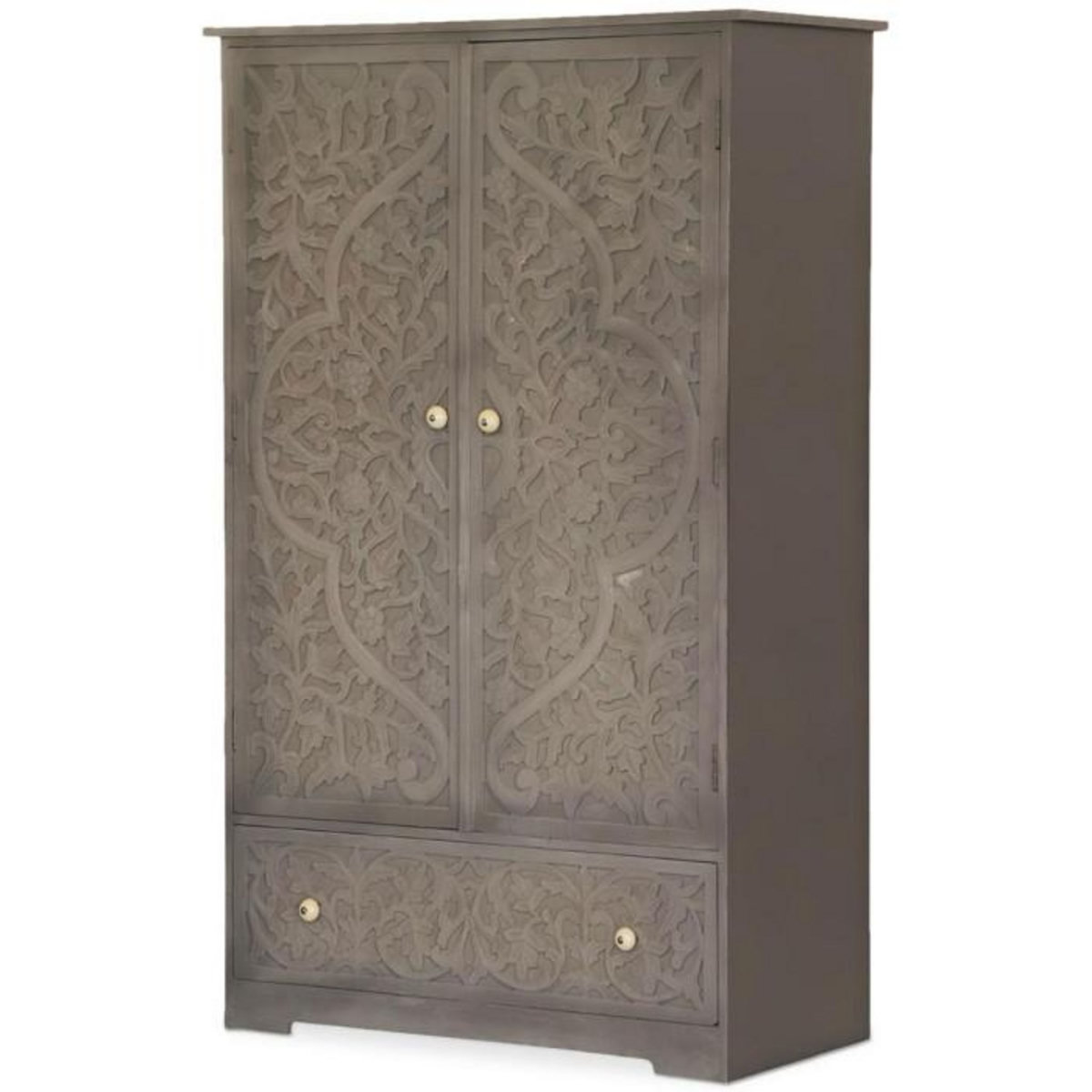 Paris Prix Armoire 2 Portes & 1 Tiroir  Ayan  183cm Marron