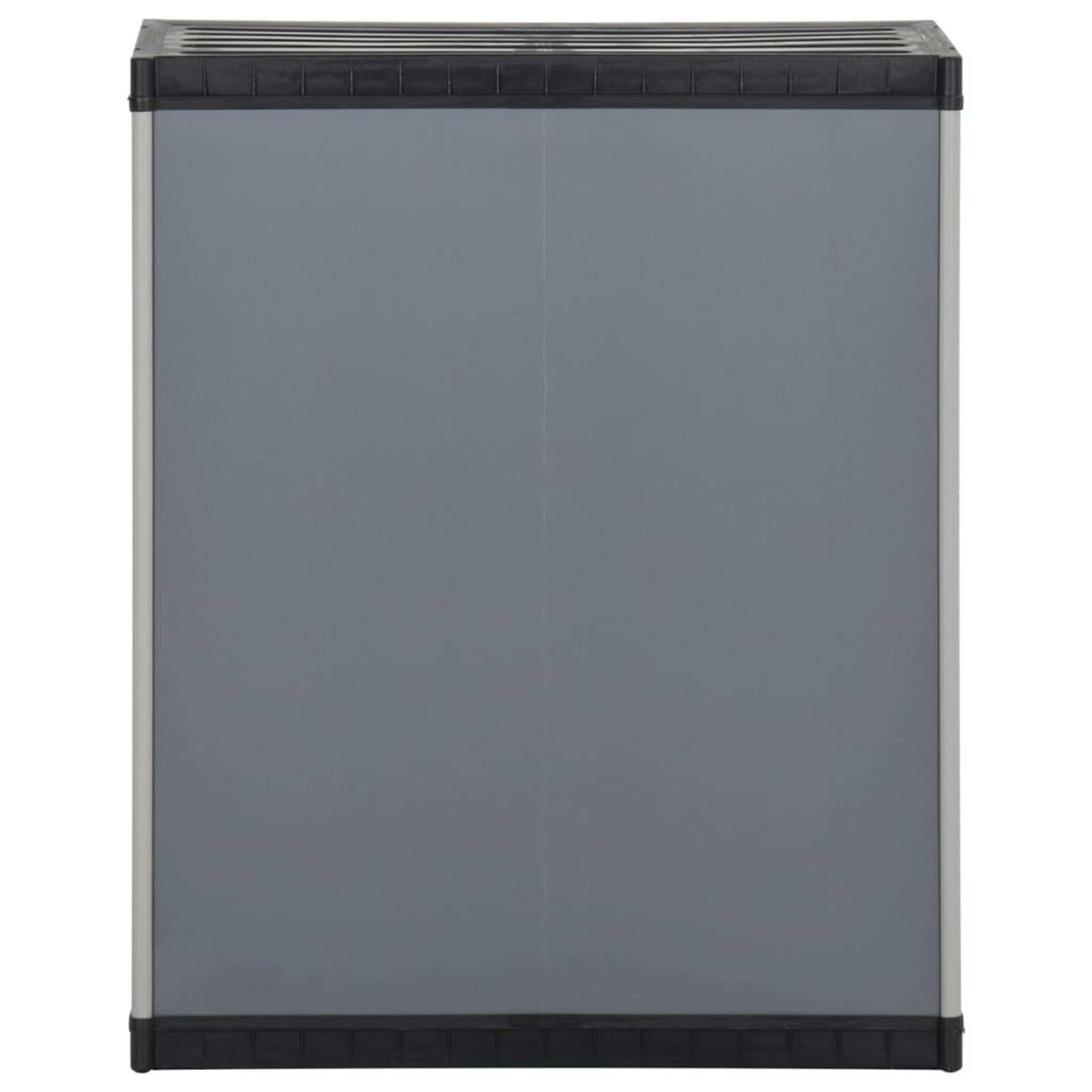 Voir la diapositive 5 : VIDAXL Armoire a dechets de jardin Gris et noir 68x40x85 cm PP