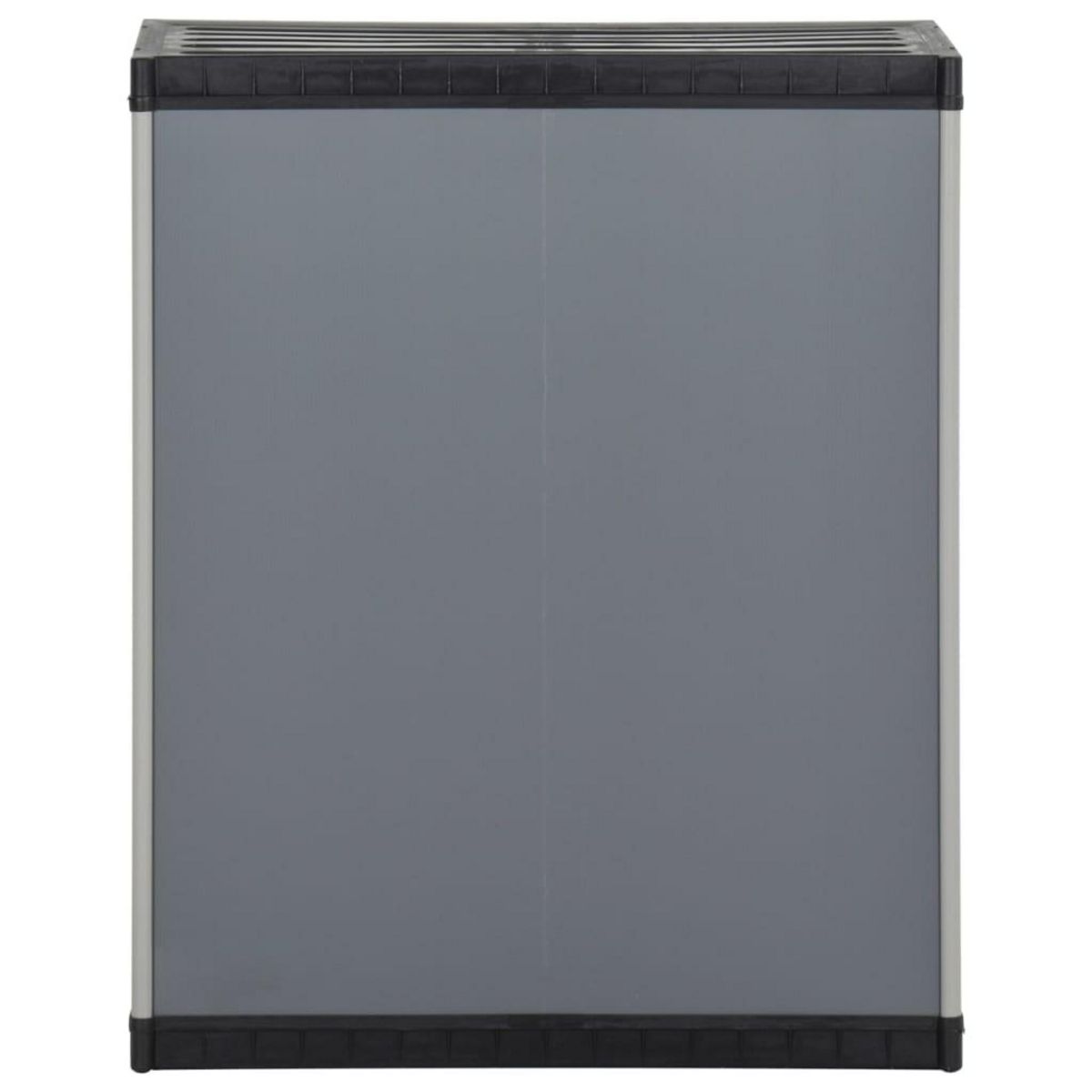 VIDAXL Armoire a dechets de jardin Gris et noir 68x40x85 cm PP