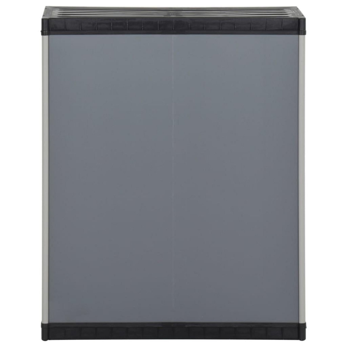 VIDAXL Armoire a dechets de jardin Gris et noir 68x40x85 cm PP