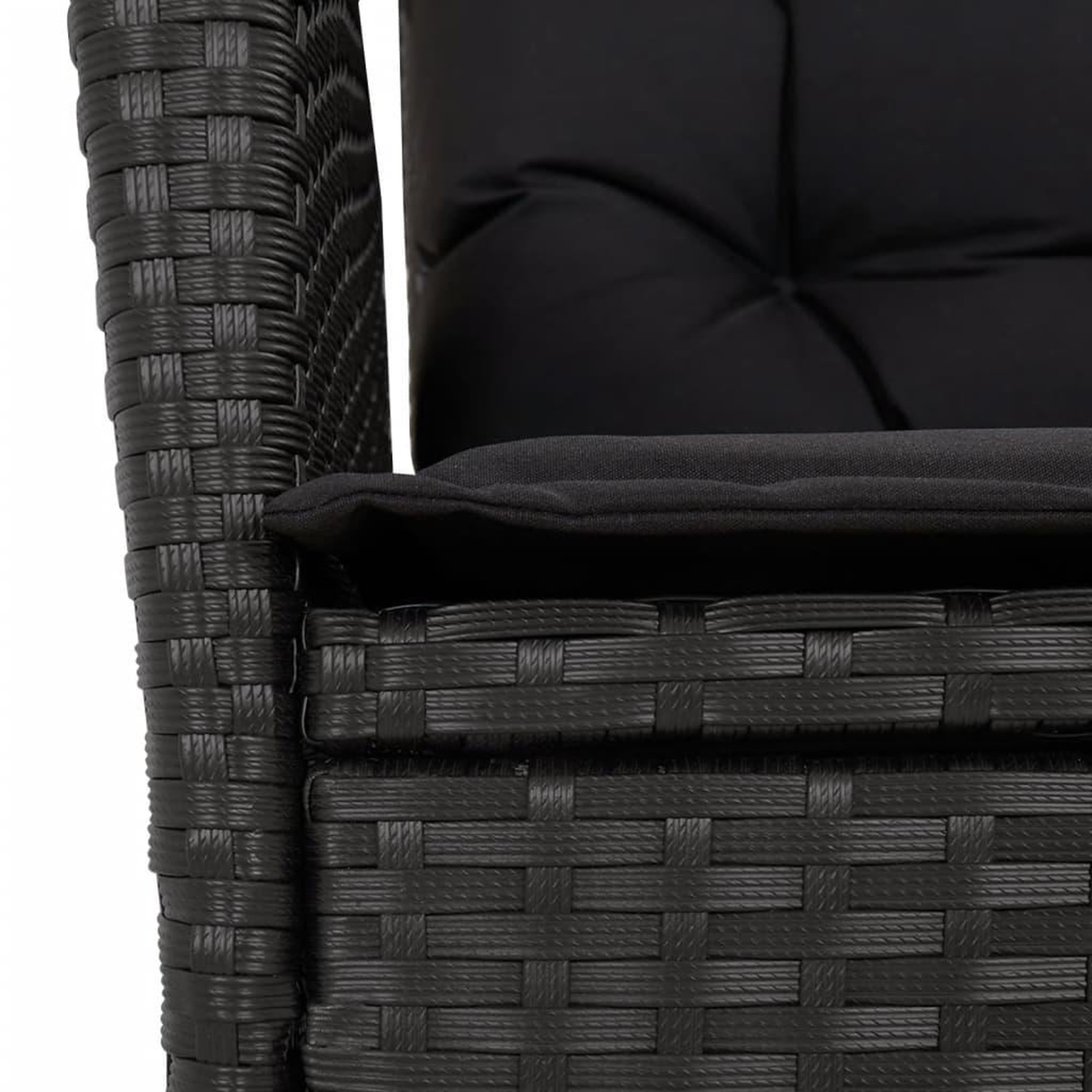Voir la diapositive 5 : VIDAXL Ensemble a manger de jardin avec coussins 3 pcs Noir