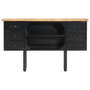 Voir la diapositive 2 : VIDAXL Buffet 110x30x65 cm Bois de manguier massif brut et acier