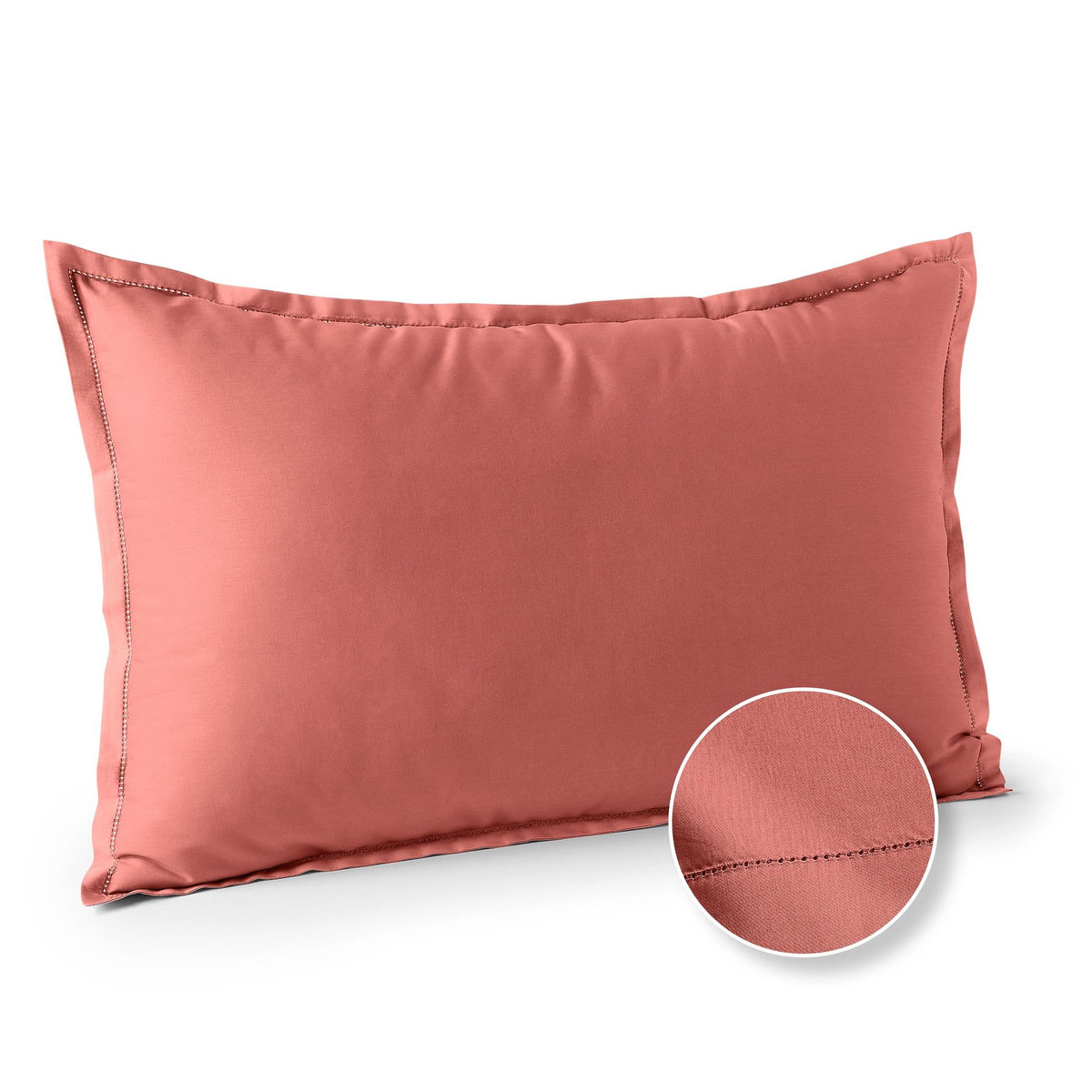 ACTUEL Taie d'oreiller unie en percale de coton 70 fils - collection permanente
