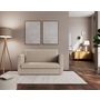 Voir la diapositive 1 : BEST MOBILIER Isana - canapé 2 places convertible déplimousse avec accoudoirs incurvés en tissu