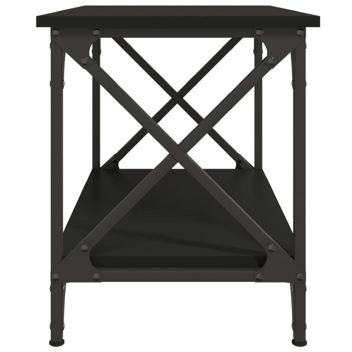 VIDAXL Table d'appoint Noir 55x38x45 cm Bois d'ingenierie