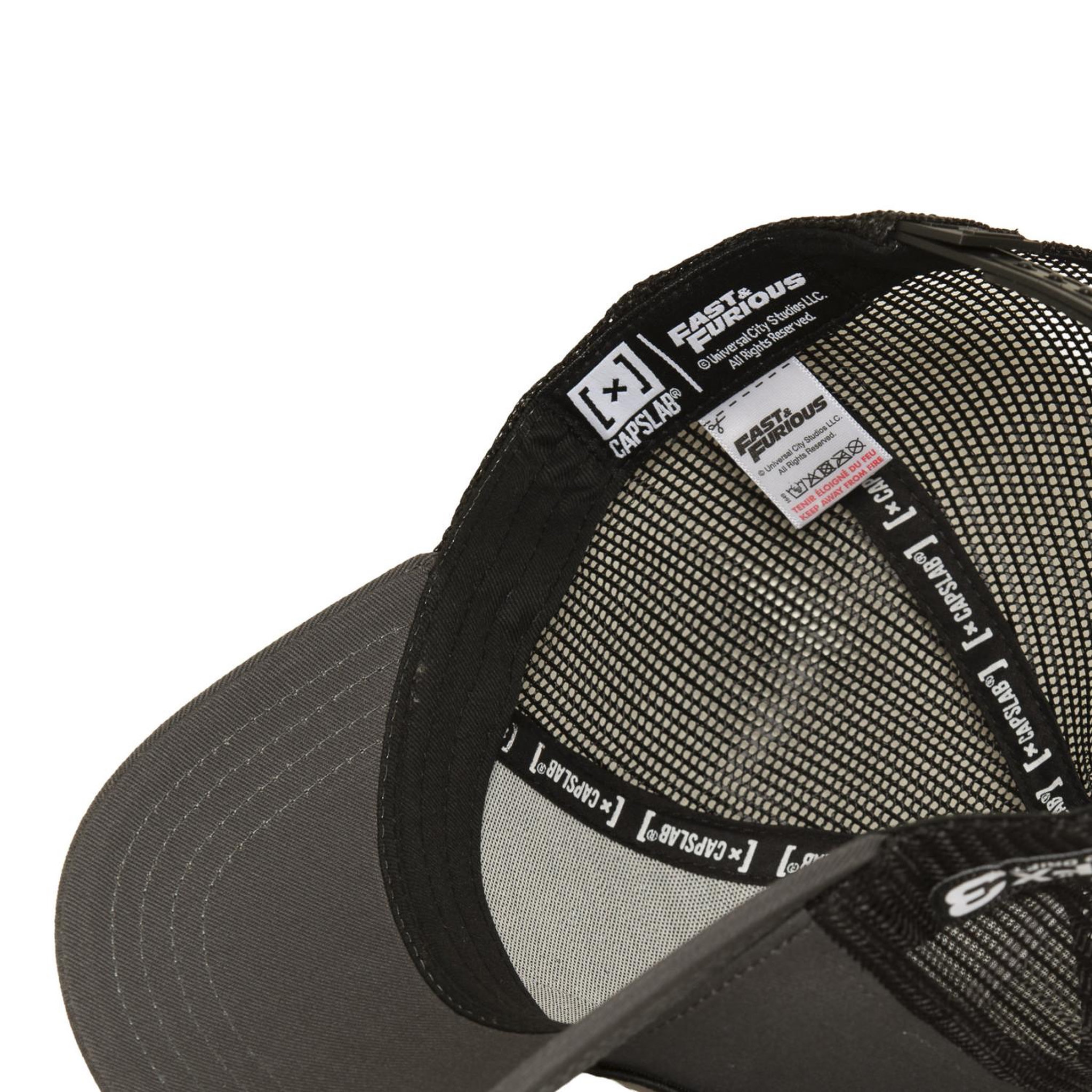 Voir la diapositive 6 : CAPSLAB Casquette trucker avec filet et patch fast and furious drift
