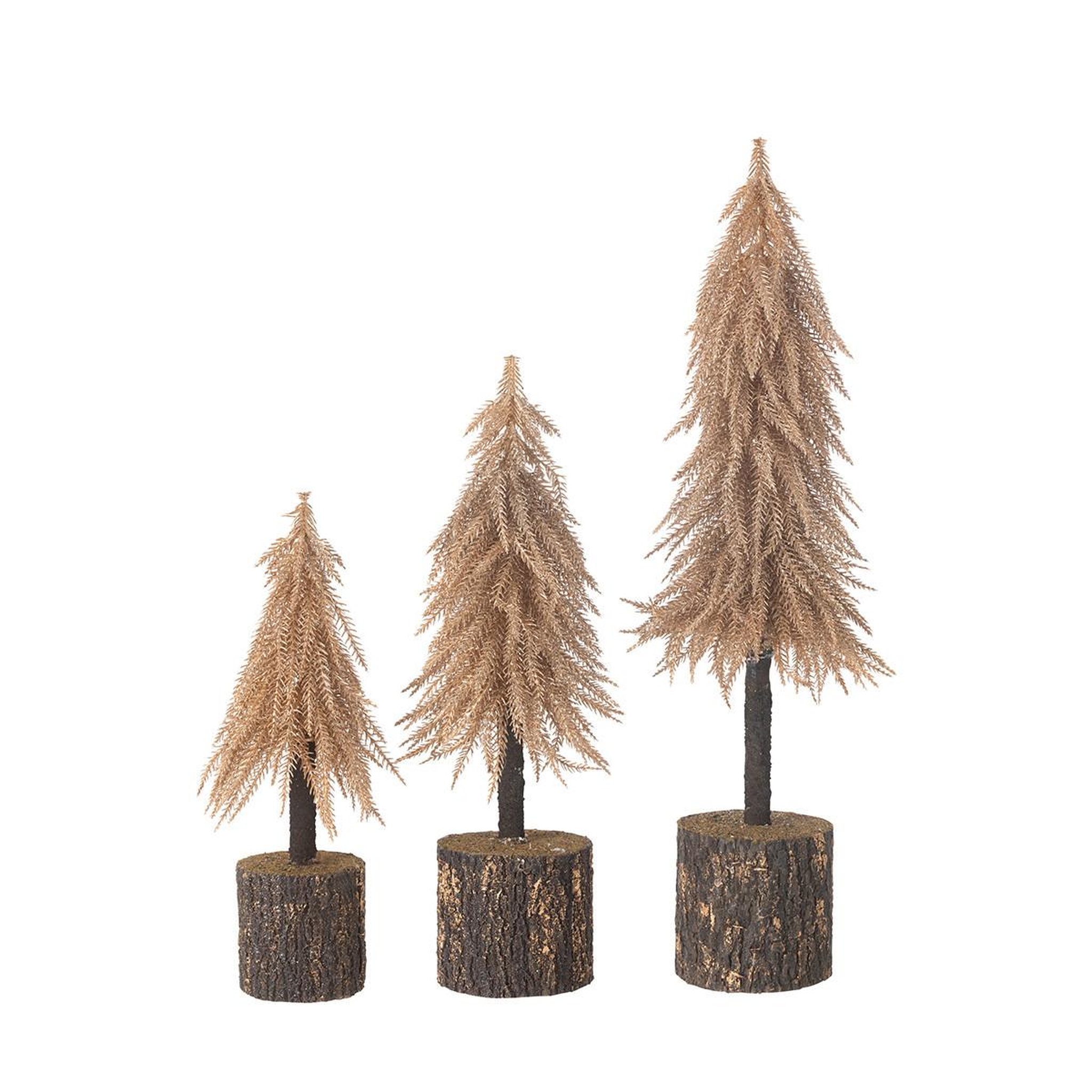 Voir la diapositive 3 : J-LINE Sapin de noël déco  jayson  45cm cuivre