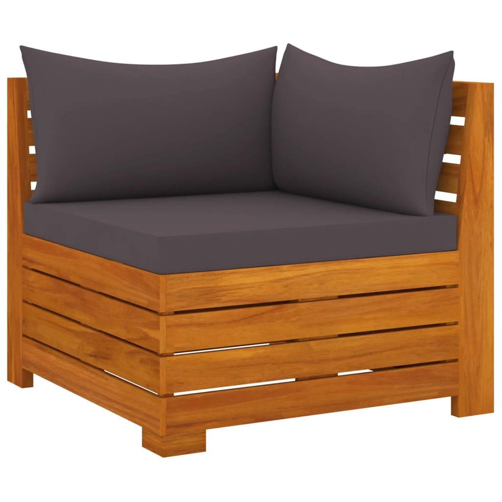 Voir la diapositive 3 : VIDAXL Salon de jardin 4 pcs avec coussins Bois d'acacia solide