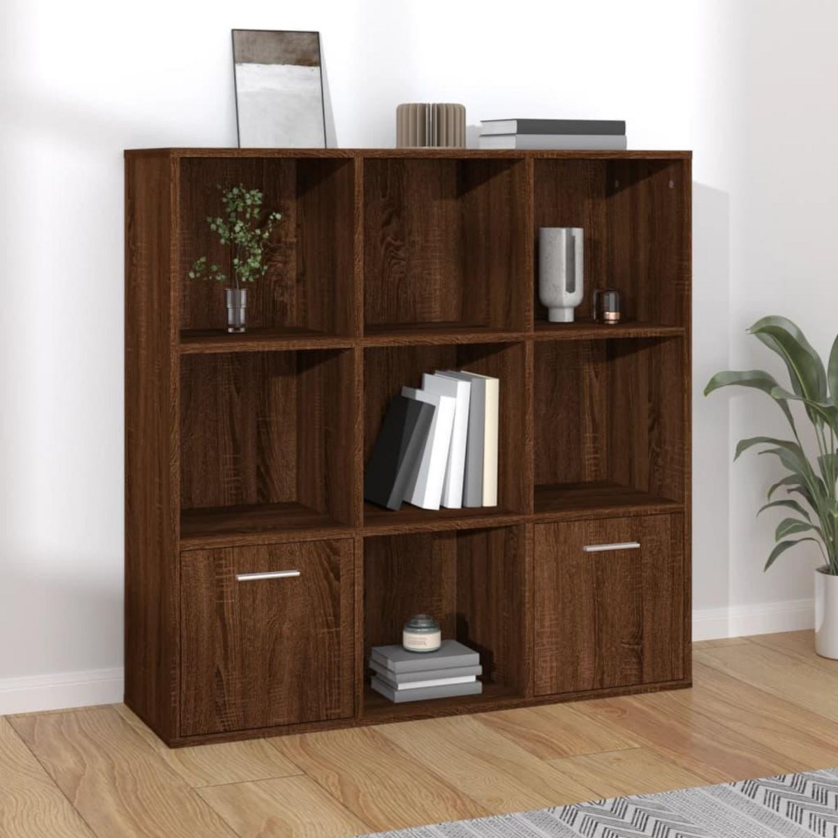 VIDAXL Armoire a livres Chene marron 98x30x98 cm