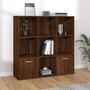 Voir la diapositive 1 : VIDAXL Armoire a livres Chene marron 98x30x98 cm