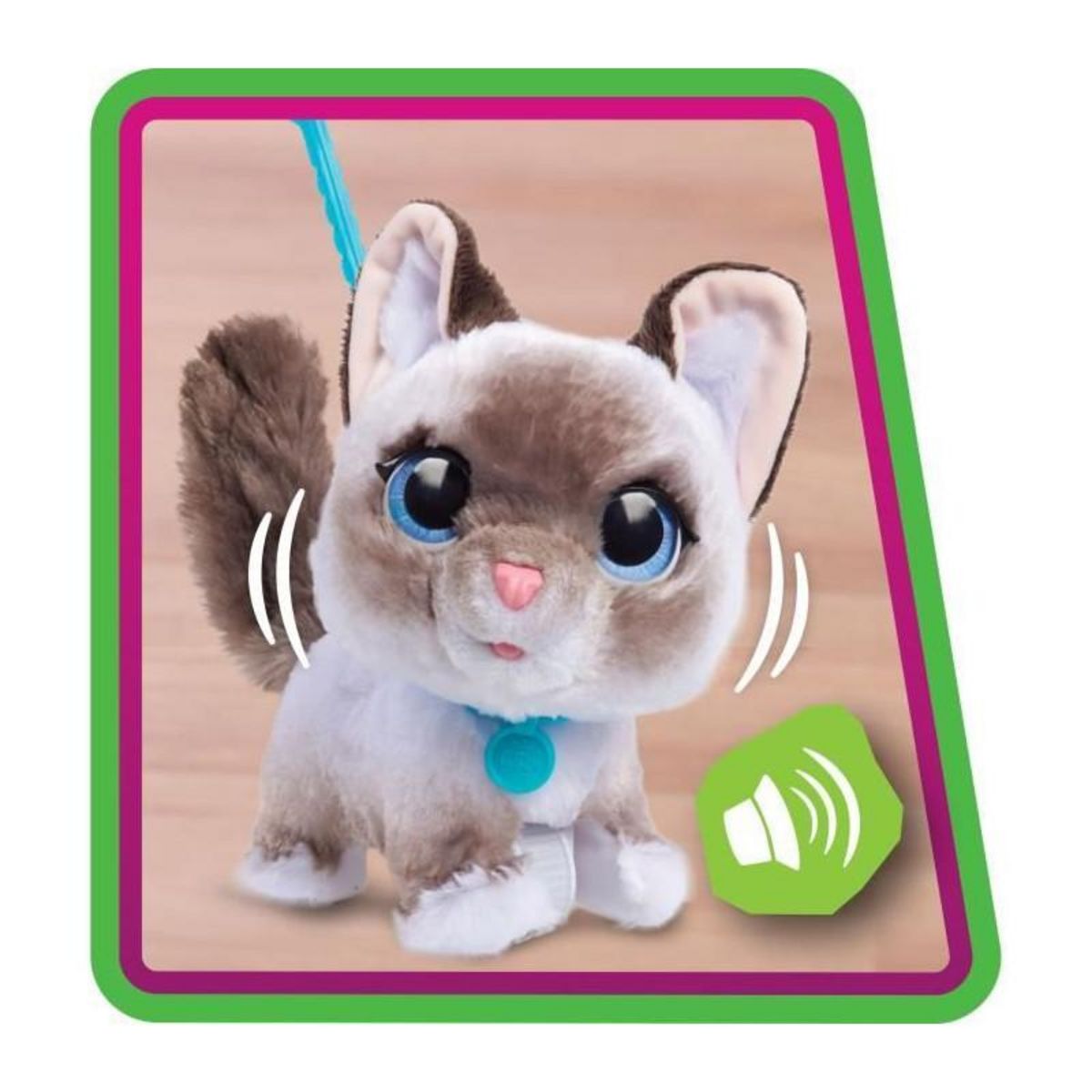 FURREAL FRIENDS Jouet interactif - FURREAL FRIENDS - Chaton Grand Marcheur 23 cm - Animal interactif avec laisse