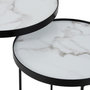 Voir la diapositive 3 : Paris Prix Lot de 2 Tables d'Appoint  Mona  55cm Noir & Blanc