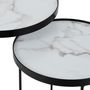 Voir la diapositive 3 : Paris Prix Lot de 2 Tables d'Appoint  Mona  55cm Noir & Blanc