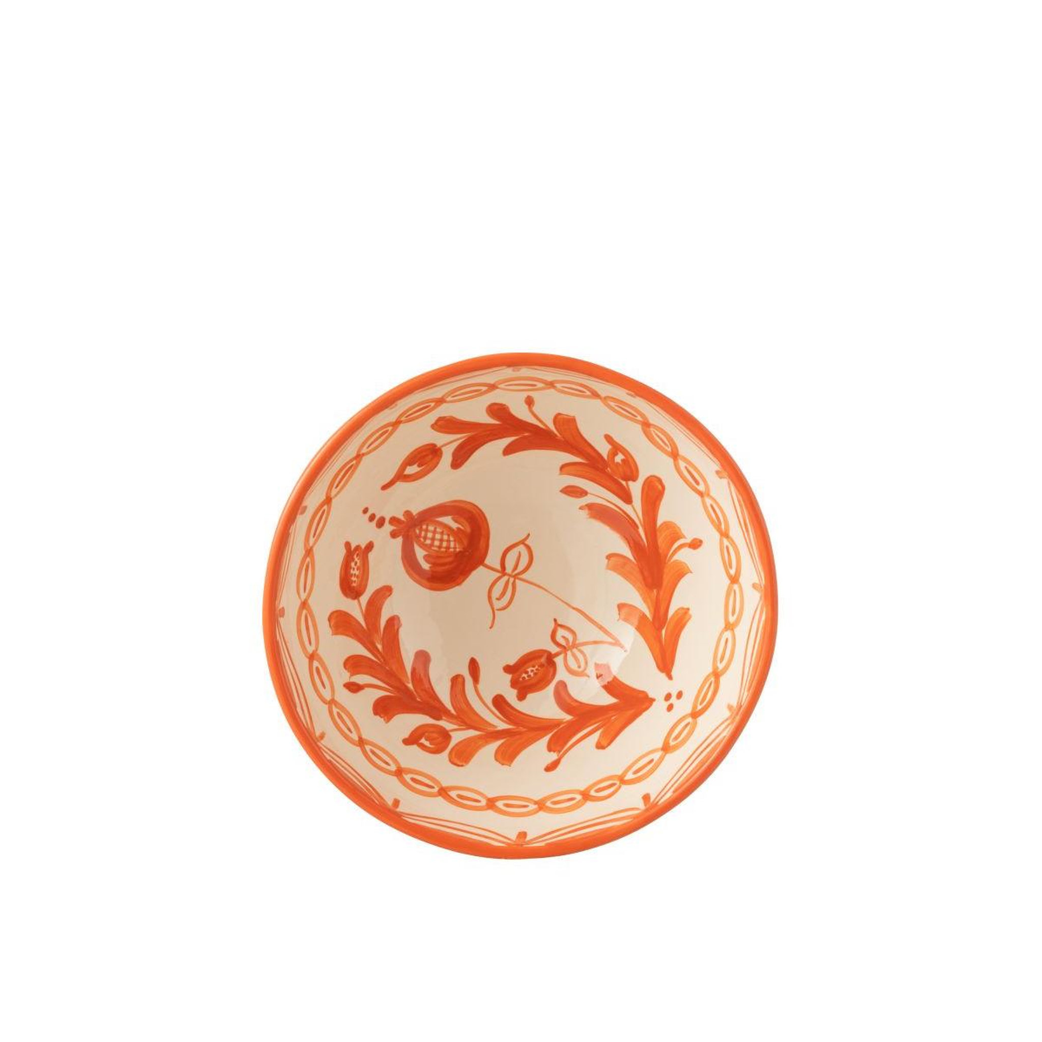 Voir la diapositive 2 : J-LINE Saladier en céramique  granada  28cm orange