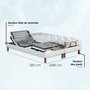 Voir la diapositive 4 : IDLITERIE Ensemble relaxation mémoire de forme + sommier avec réglage fermeté au niveau lombaire - FABRICATION France